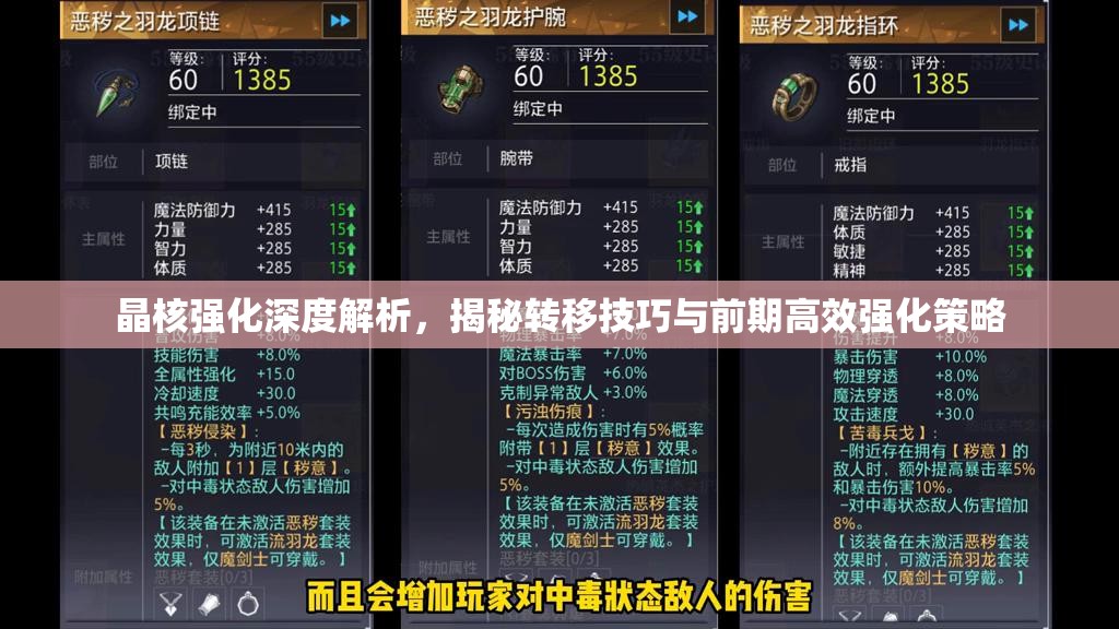 晶核強(qiáng)化深度解析，揭秘轉(zhuǎn)移技巧與前期高效強(qiáng)化策略
