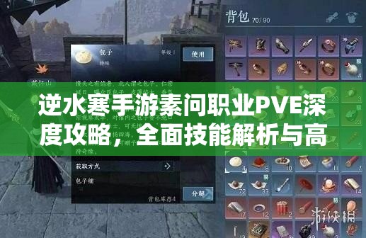 逆水寒手游素問職業(yè)PVE深度攻略，全面技能解析與高效連招秘籍