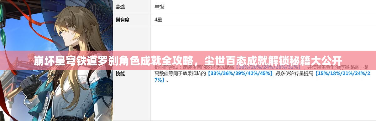 崩壞星穹鐵道羅剎角色成就全攻略，塵世百態(tài)成就解鎖秘籍大公開