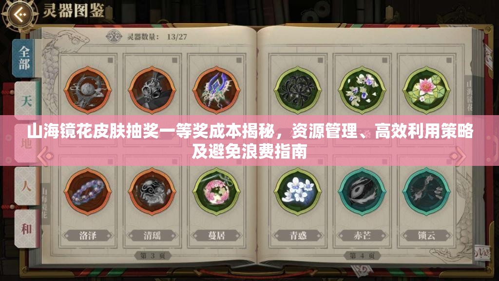 山海鏡花皮膚抽獎(jiǎng)一等獎(jiǎng)成本揭秘，資源管理、高效利用策略及避免浪費(fèi)指南