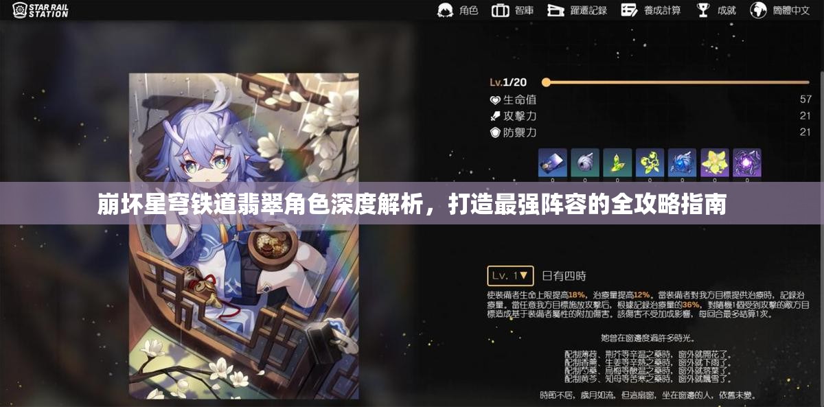 崩壞星穹鐵道翡翠角色深度解析，打造最強陣容的全攻略指南