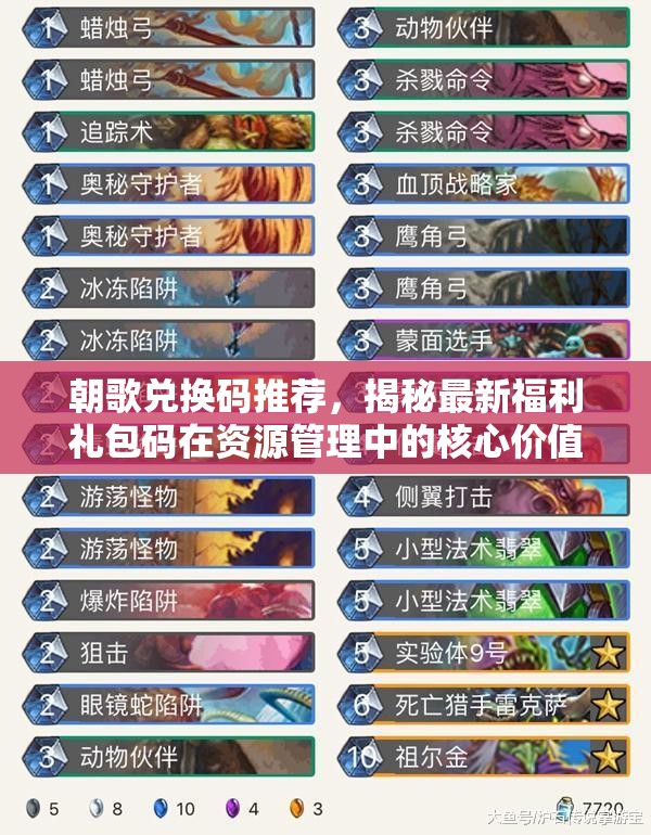 朝歌兌換碼推薦，揭秘最新福利禮包碼在資源管理中的核心價值與高效運用策略