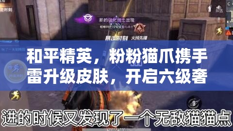 和平精英，粉粉貓爪攜手雷升級皮膚，開啟六級奢華裝備之旅