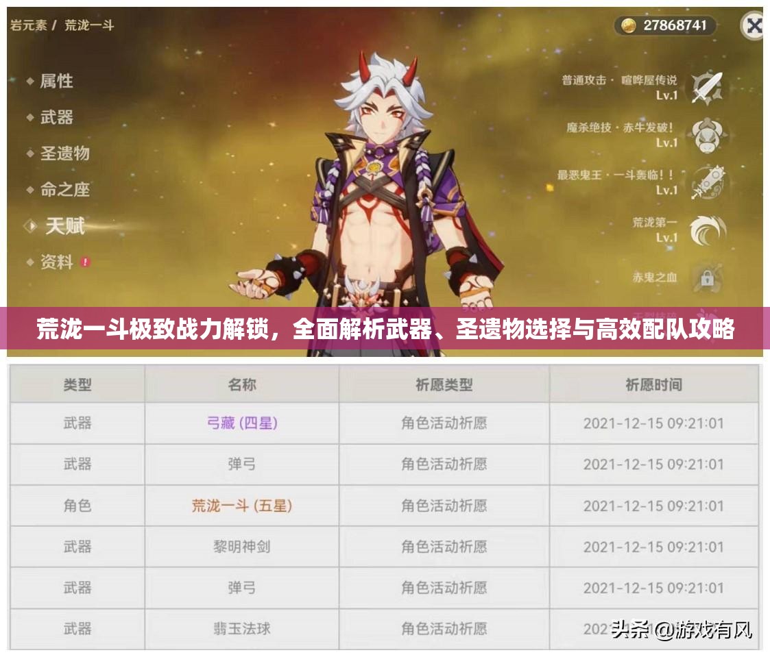 荒瀧一斗極致戰(zhàn)力解鎖，全面解析武器、圣遺物選擇與高效配隊(duì)攻略