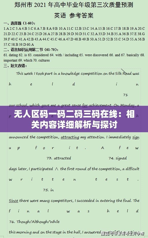 無(wú)人區(qū)碼一碼二碼三碼在線：相關(guān)內(nèi)容詳細(xì)解析與探討