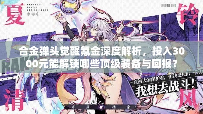 合金彈頭覺醒氪金深度解析，投入3000元能解鎖哪些頂級裝備與回報？