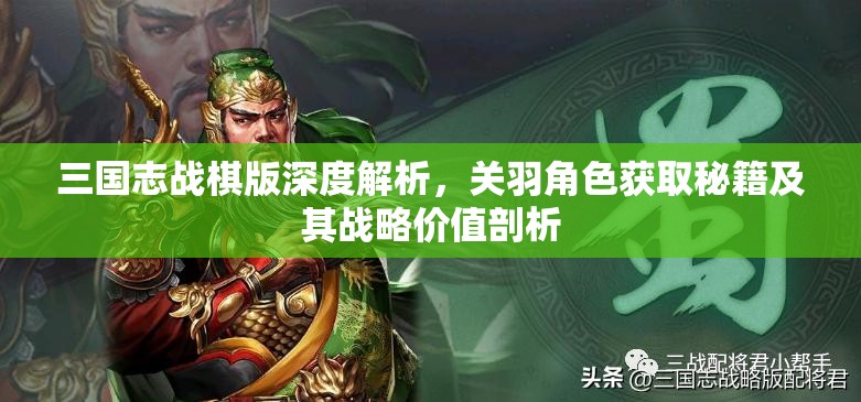三國(guó)志戰(zhàn)棋版深度解析，關(guān)羽角色獲取秘籍及其戰(zhàn)略價(jià)值剖析
