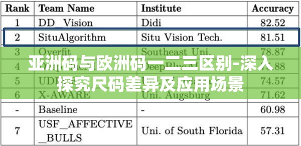 亞洲碼與歐洲碼一二三區(qū)別-深入探究尺碼差異及應用場景