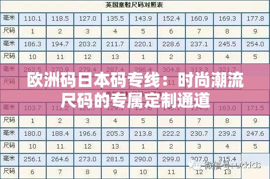 歐洲碼日本碼專線：時(shí)尚潮流尺碼的專屬定制通道