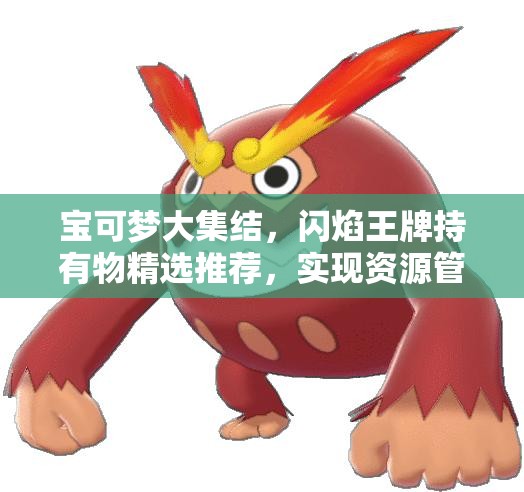 寶可夢大集結(jié)，閃焰王牌持有物精選推薦，實(shí)現(xiàn)資源管理高效利用與價(jià)值最大化