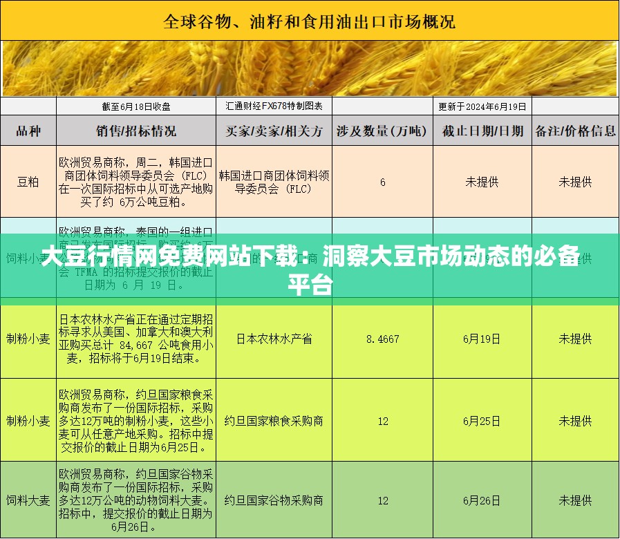 大豆行情網(wǎng)免費網(wǎng)站下載：洞察大豆市場動態(tài)的必備平臺