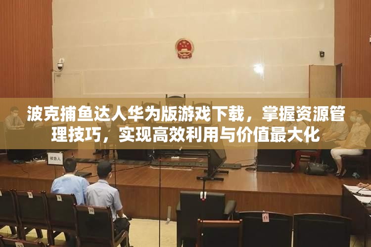 波克捕魚達人華為版游戲下載，掌握資源管理技巧，實現(xiàn)高效利用與價值最大化