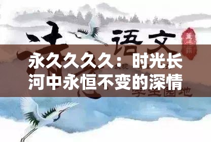 永久久久久：時光長河中永恒不變的深情承諾