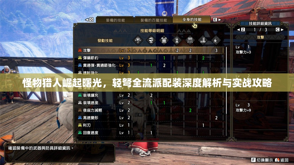 怪物獵人崛起曙光，輕弩全流派配裝深度解析與實(shí)戰(zhàn)攻略