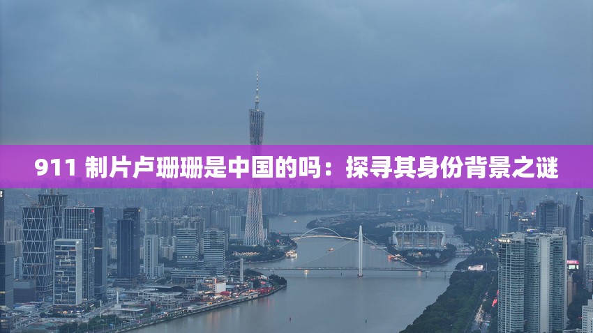 911 制片盧珊珊是中國的嗎：探尋其身份背景之謎