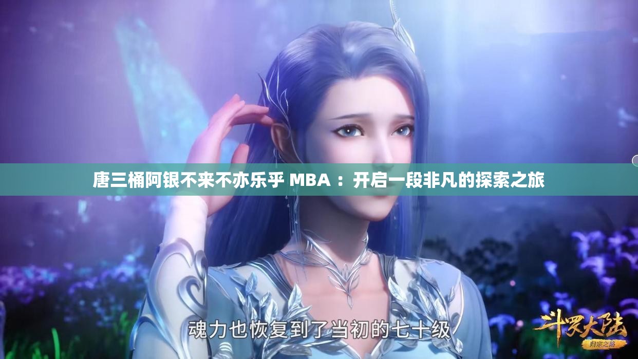 唐三桶阿銀不來不亦樂乎 MBA ：開啟一段非凡的探索之旅