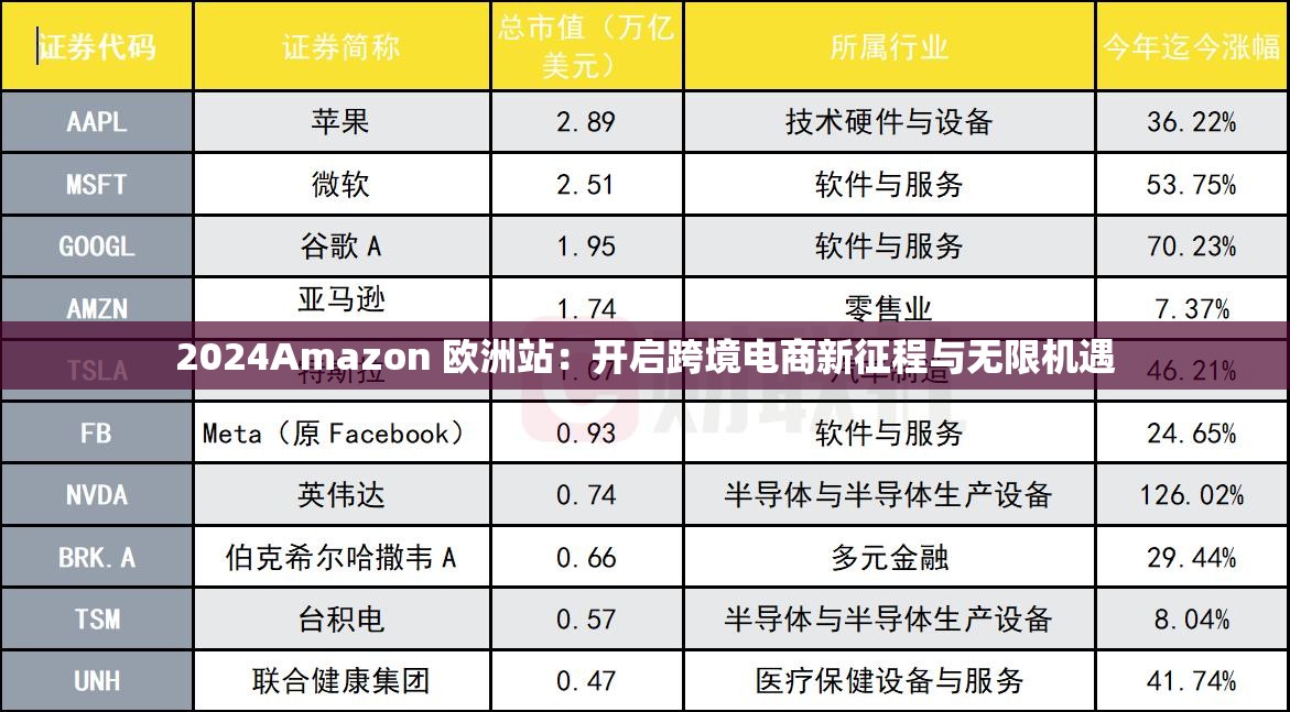 2024Amazon 歐洲站：開(kāi)啟跨境電商新征程與無(wú)限機(jī)遇