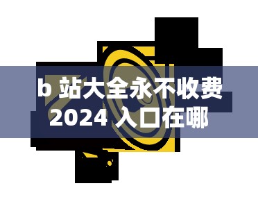 b 站大全永不收費 2024 入口在哪 123：探索神秘入口的必備指南