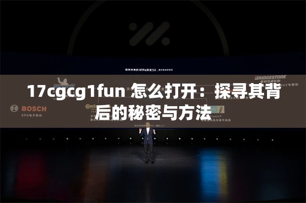 17cgcg1fun 怎么打開：探尋其背后的秘密與方法