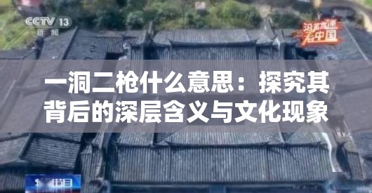 一洞二槍什么意思：探究其背后的深層含義與文化現(xiàn)象