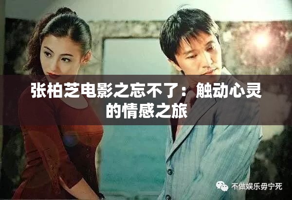 張柏芝電影之忘不了：觸動心靈的情感之旅