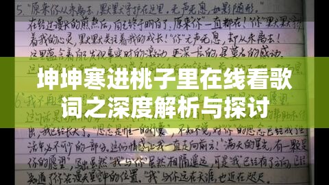 坤坤寒進(jìn)桃子里在線看歌詞之深度解析與探討