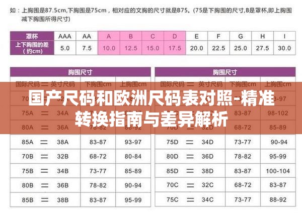國產(chǎn)尺碼和歐洲尺碼表對照-精準(zhǔn)轉(zhuǎn)換指南與差異解析
