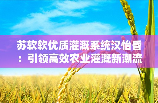 蘇軟軟優(yōu)質(zhì)灌溉系統(tǒng)漢怡昏：引領(lǐng)高效農(nóng)業(yè)灌溉新潮流