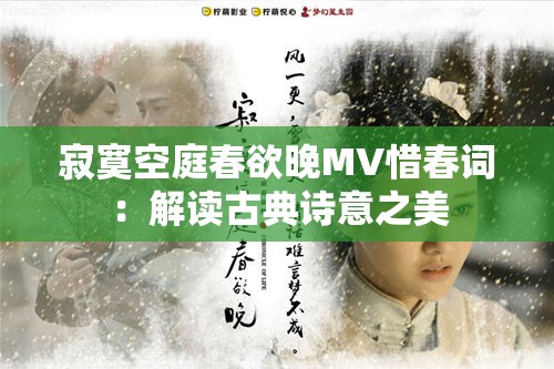 寂寞空庭春欲晚MV惜春詞：解讀古典詩意之美