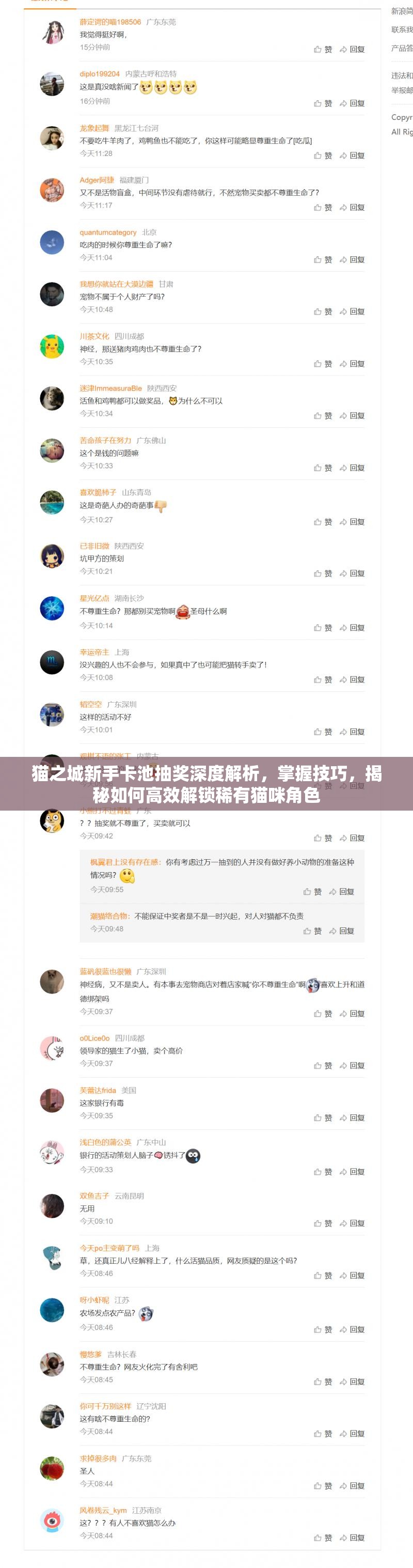 貓之城新手卡池抽獎(jiǎng)深度解析，掌握技巧，揭秘如何高效解鎖稀有貓咪角色