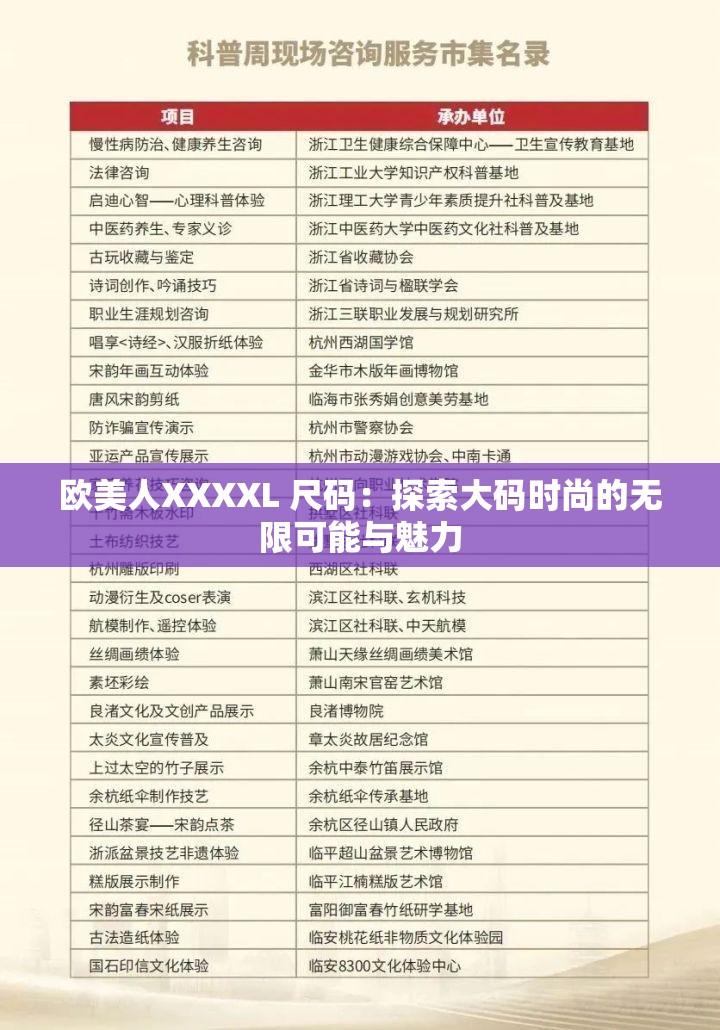 歐美人XXXXL 尺碼：探索大碼時(shí)尚的無限可能與魅力