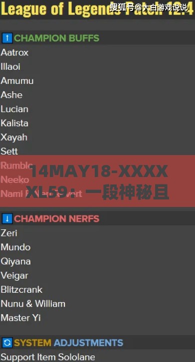 14MAY18-XXXXXL59：一段神秘且獨(dú)特的標(biāo)識(shí)符號(hào)解析