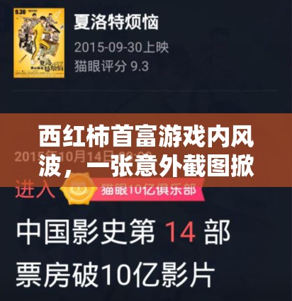 西紅柿首富游戲內(nèi)風波，一張意外截圖掀起公眾廣泛熱議與關注