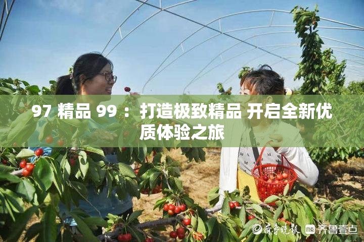 97 精品 99 ：打造極致精品 開(kāi)啟全新優(yōu)質(zhì)體驗(yàn)之旅