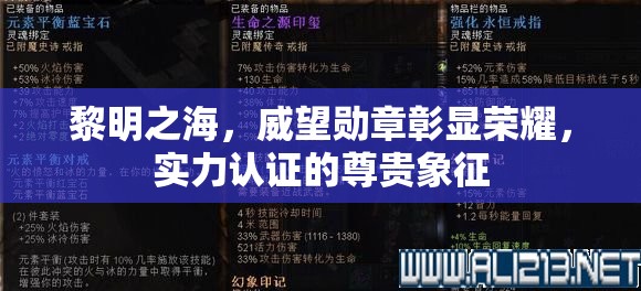 黎明之海，威望勛章彰顯榮耀，實力認(rèn)證的尊貴象征