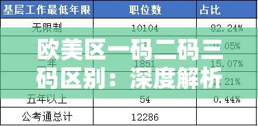 歐美區(qū)一碼二碼三碼區(qū)別：深度解析其不同與應(yīng)用場(chǎng)景