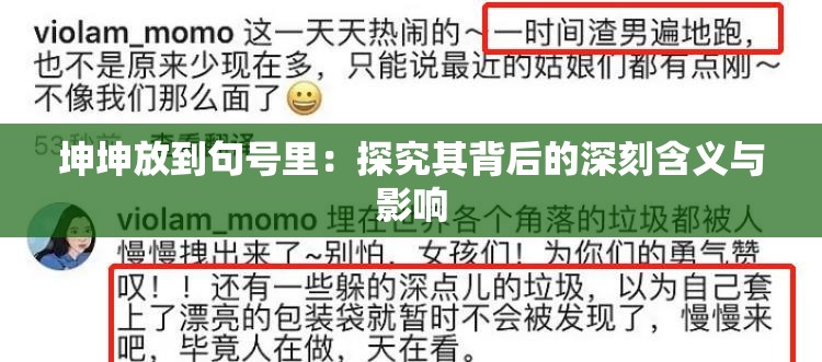 坤坤放到句號里：探究其背后的深刻含義與影響