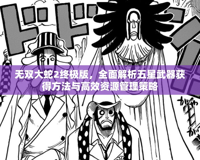 無雙大蛇2終極版，全面解析五星武器獲得方法與高效資源管理策略