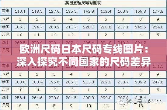 歐洲尺碼日本尺碼專線圖片：深入探究不同國家的尺碼差異