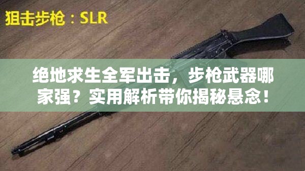 絕地求生全軍出擊，步槍武器哪家強？實用解析帶你揭秘懸念！