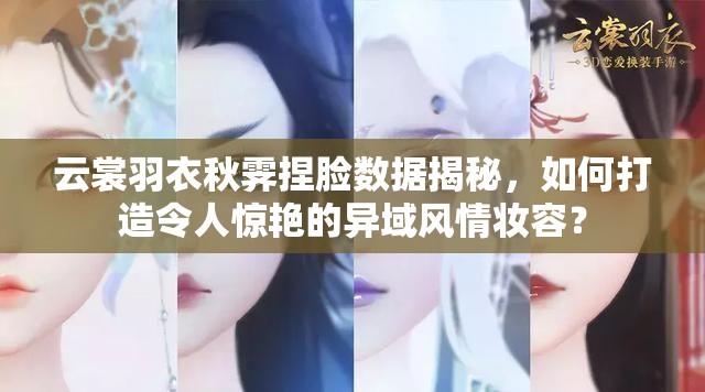 云裳羽衣秋霽捏臉數(shù)據(jù)揭秘，如何打造令人驚艷的異域風(fēng)情妝容？