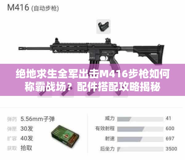 絕地求生全軍出擊M416步槍如何稱霸戰(zhàn)場？配件搭配攻略揭秘