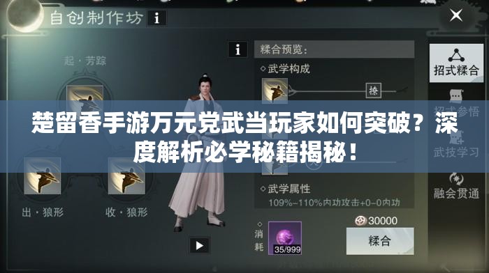 楚留香手游萬元黨武當玩家如何突破？深度解析必學秘籍揭秘！