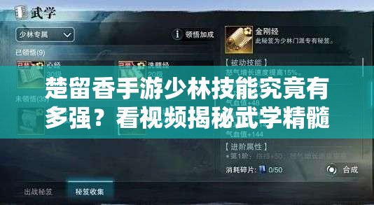 楚留香手游少林技能究竟有多強(qiáng)？看視頻揭秘武學(xué)精髓，你準(zhǔn)備好了嗎？