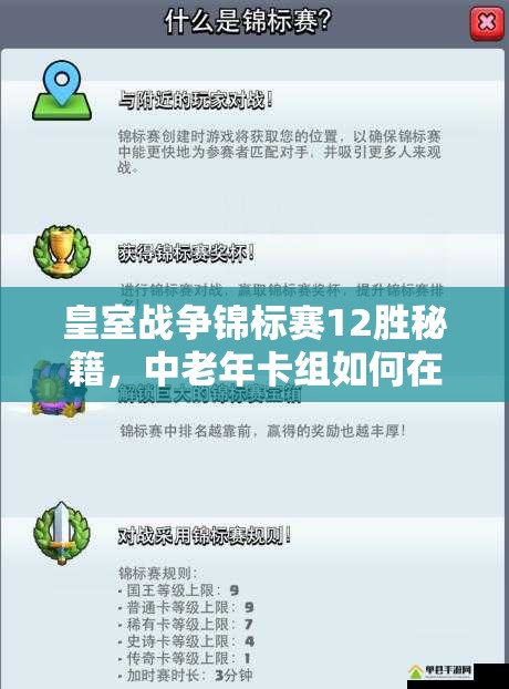 皇室戰(zhàn)爭錦標賽12勝秘籍，中老年卡組如何在資源管理中制勝，策略何在？