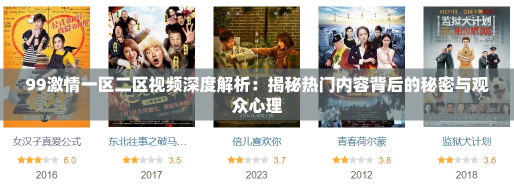99激情一區(qū)二區(qū)視頻深度解析：揭秘熱門內(nèi)容背后的秘密與觀眾心理