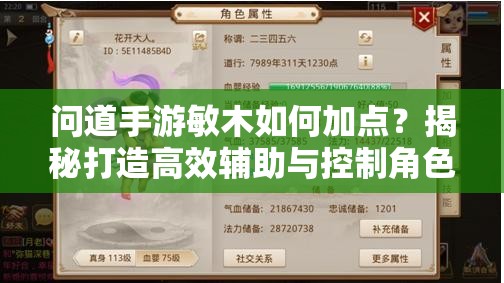 問道手游敏木如何加點(diǎn)？揭秘打造高效輔助與控制角色的秘訣