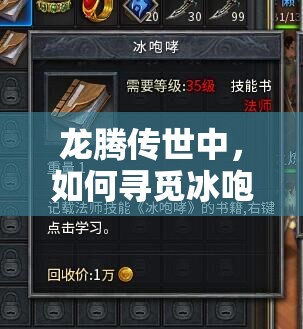 龍騰傳世中，如何尋覓冰咆哮技能書并揭秘玄冰刃學(xué)習(xí)之謎？