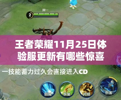 王者榮耀11月25日體驗服更新有哪些驚喜？英雄重塑與機(jī)制優(yōu)化懸念揭曉？