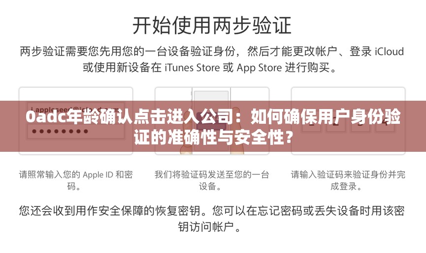 0adc年齡確認點擊進入公司：如何確保用戶身份驗證的準確性與安全性？